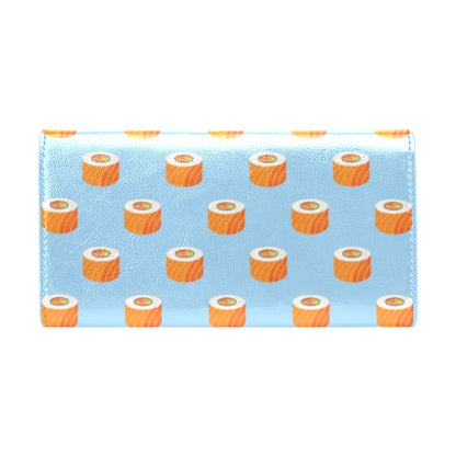 Salmon Sushi Print Design LKS307 Women's Trifold Wallet