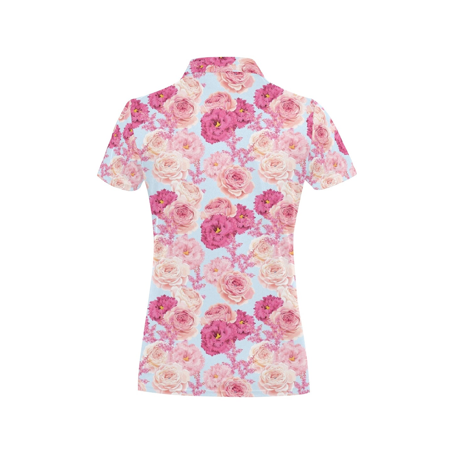 Lisianthus Pattern Print Design LT05 Women's Polo Shirt