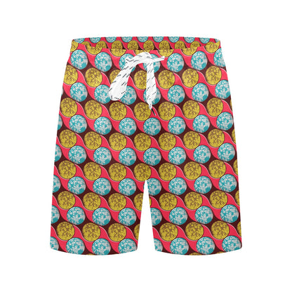 African Fashion Print Pattern Men's Swim Trunks Beach Shorts