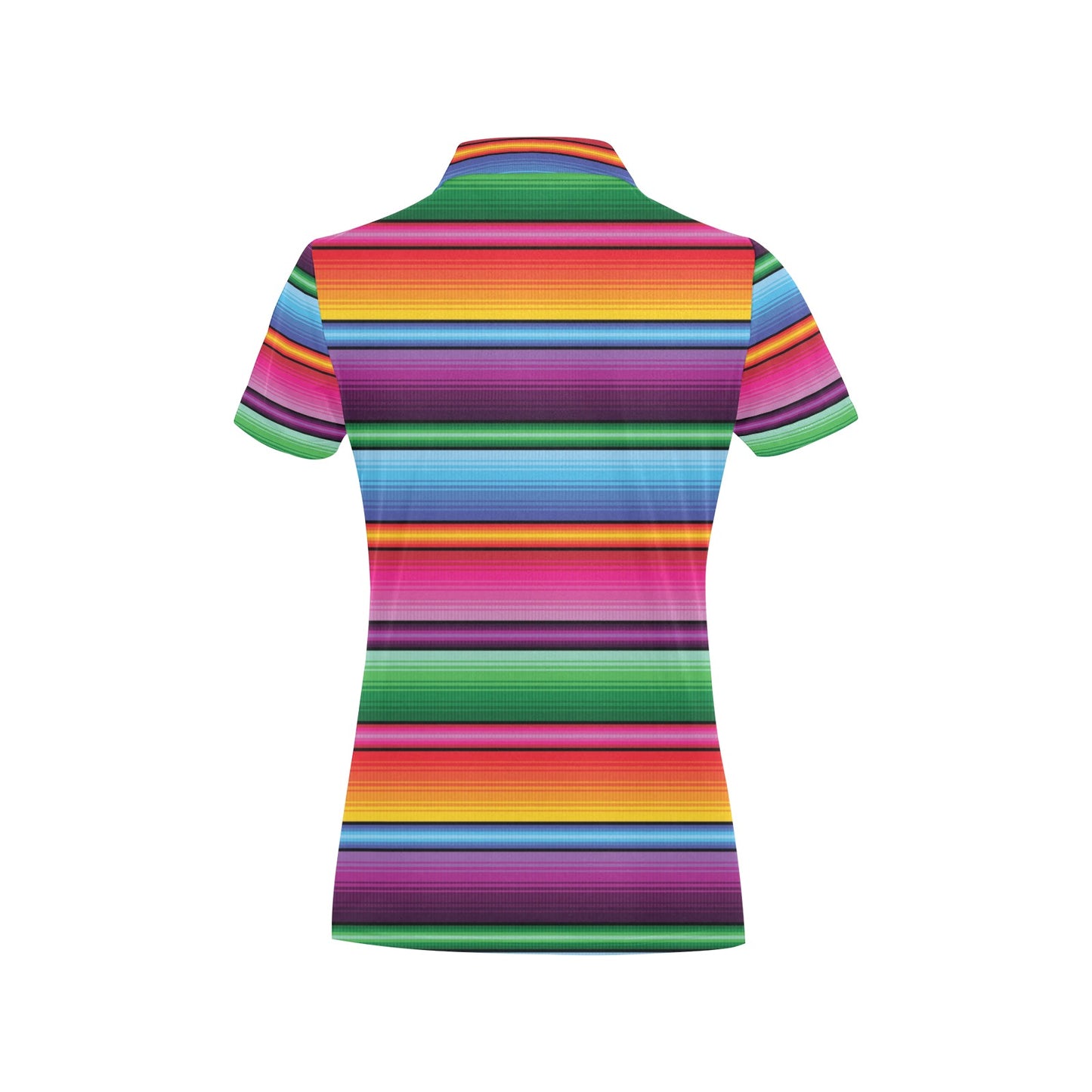 Mexican Blanket Colorful Print Pattern Women's Polo Shirt