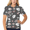 Casino Pattern Print Design 02 Women's Polo Shirt