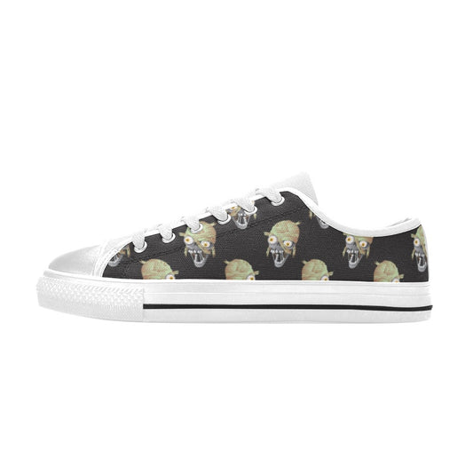 Mummy Print Design LKS304 Women's White Low Top Shoes