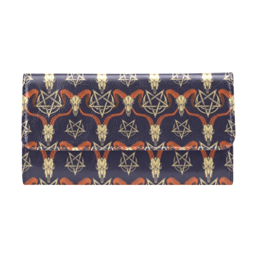 Buffalo Head Print Design LKS403 Women's Trifold Wallet