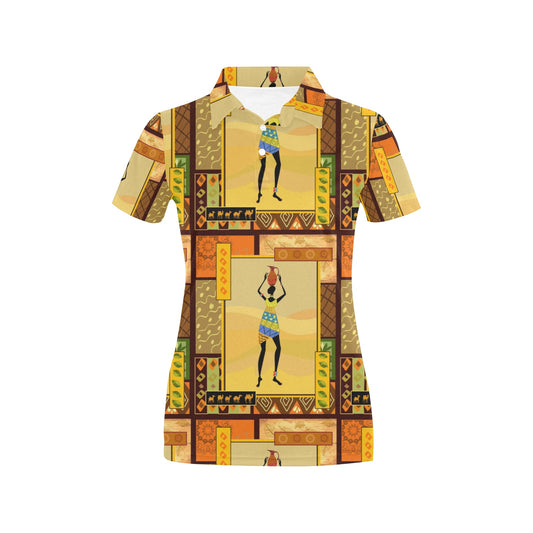 African Girl Design Women's Polo Shirt