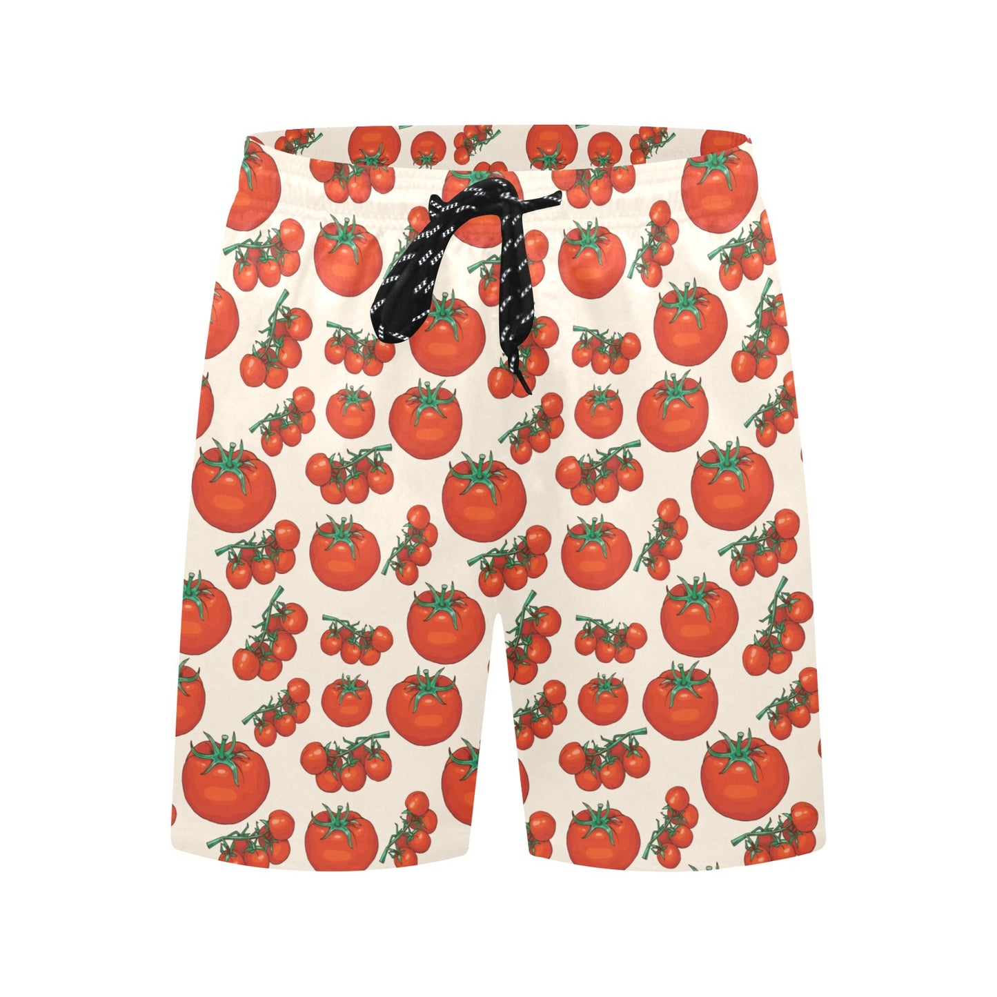 Tomato Print Design LKS302 Men's Swim Trunks Beach Shorts