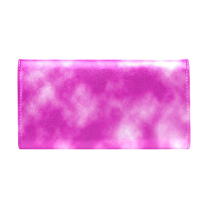 Tie Dye Pink Design Print Women's Trifold Wallet