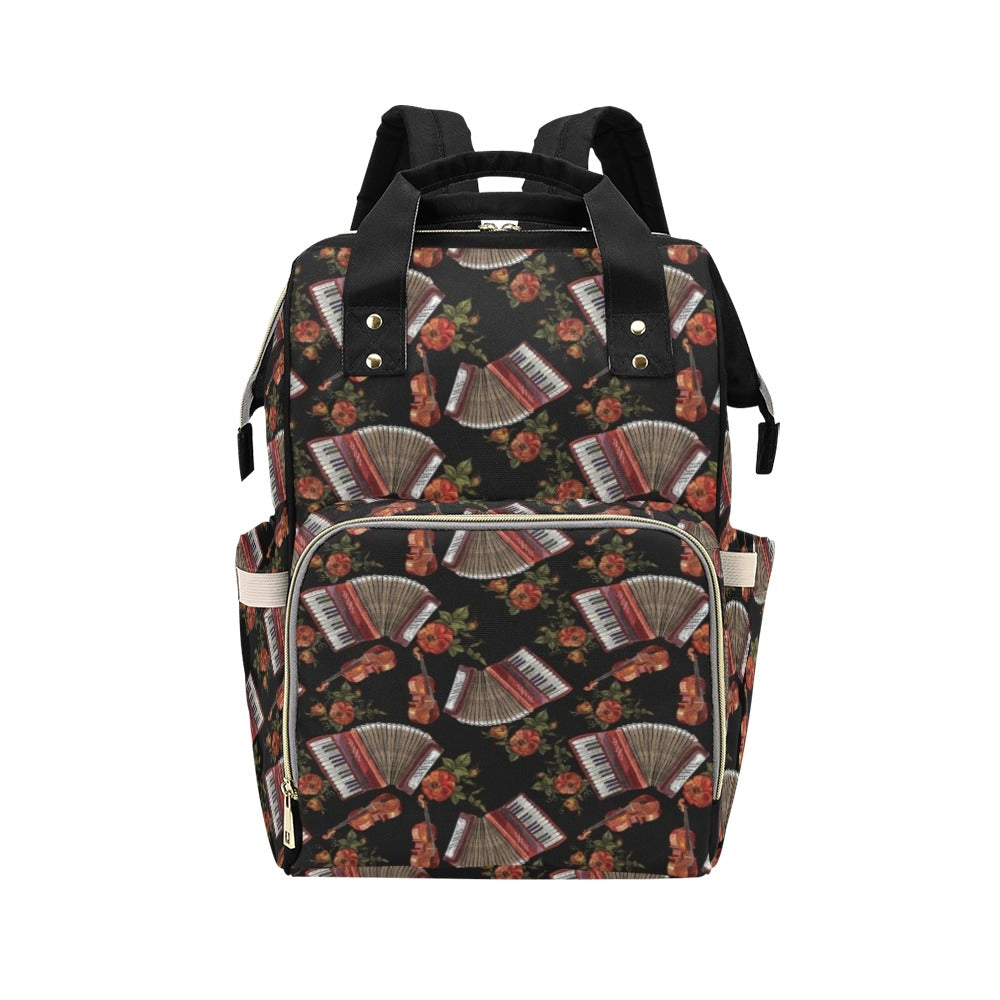 Accordion Print Design LKS403 Diaper Bag Backpack