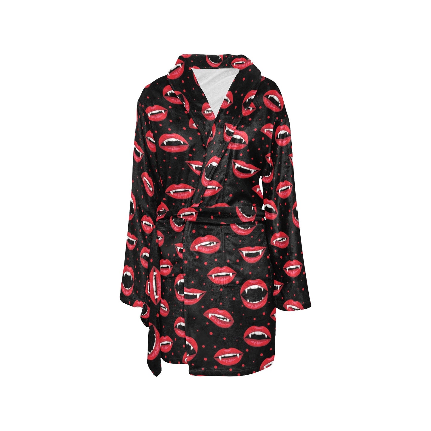 Halloween Pattern Print Design 01 Women's Fleece Robe