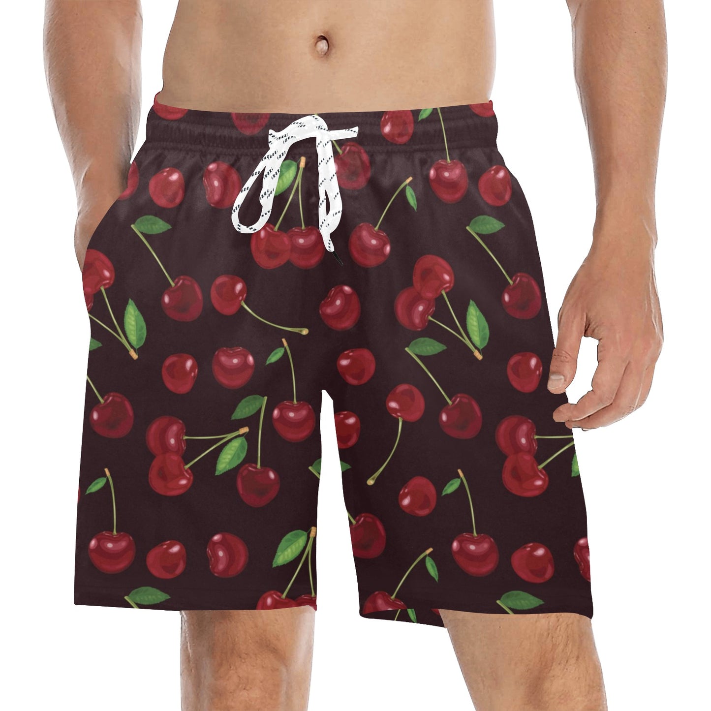 Cherry Fresh Pattern Men's Swim Trunks Beach Shorts