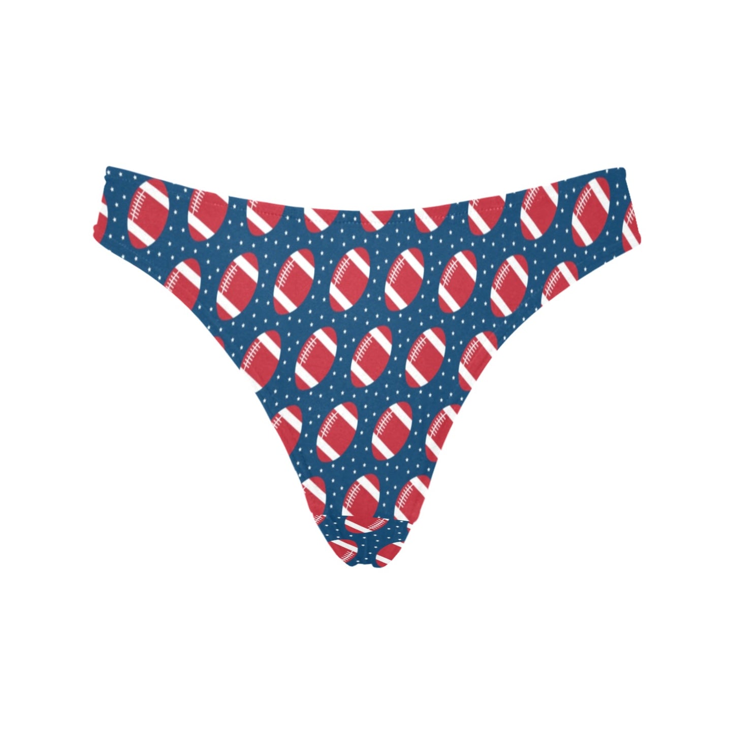 American Football Star Design Pattern Women's Thongs
