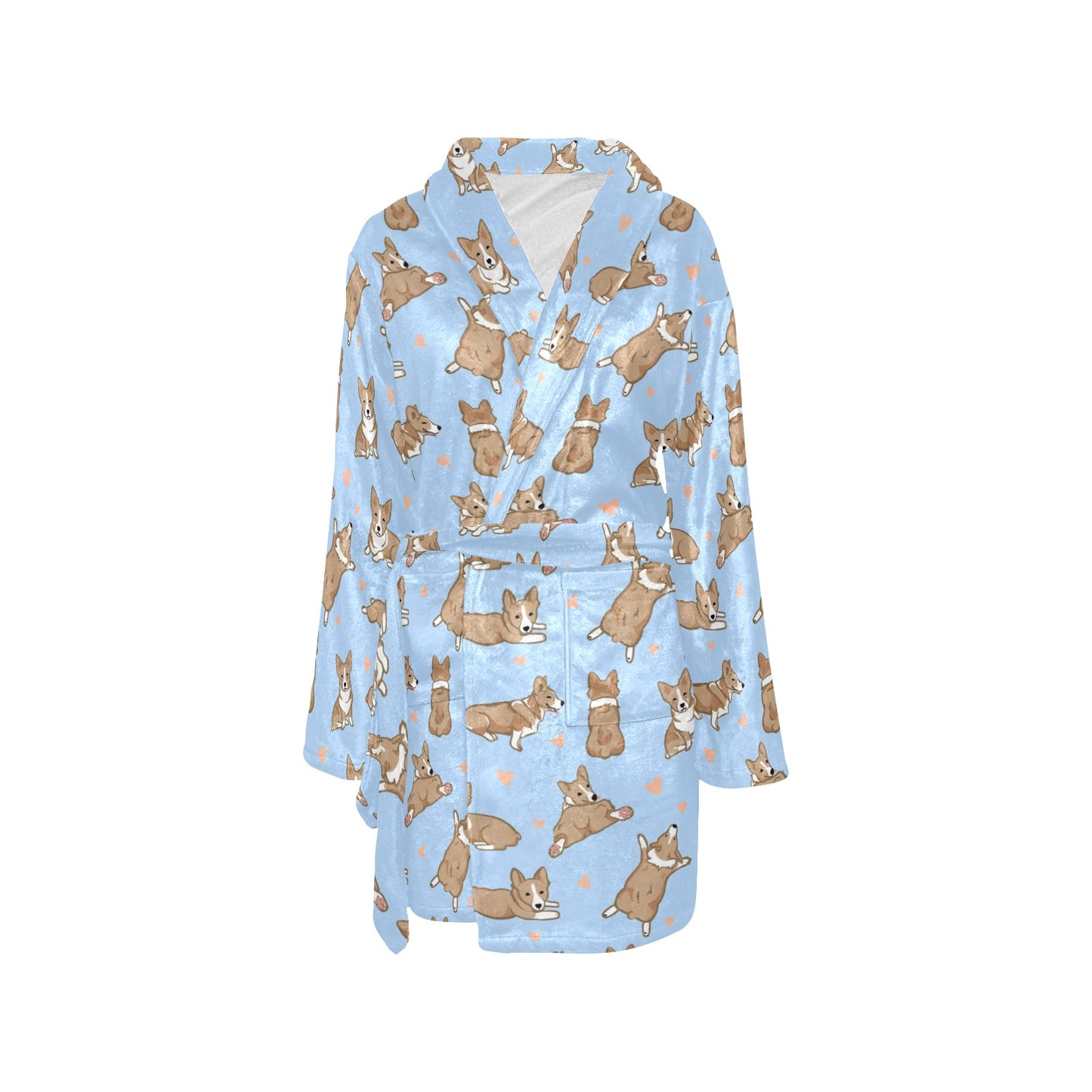 Pembroke Welsh Corgis Pattern Print Design A05 Women's Fleece Robe