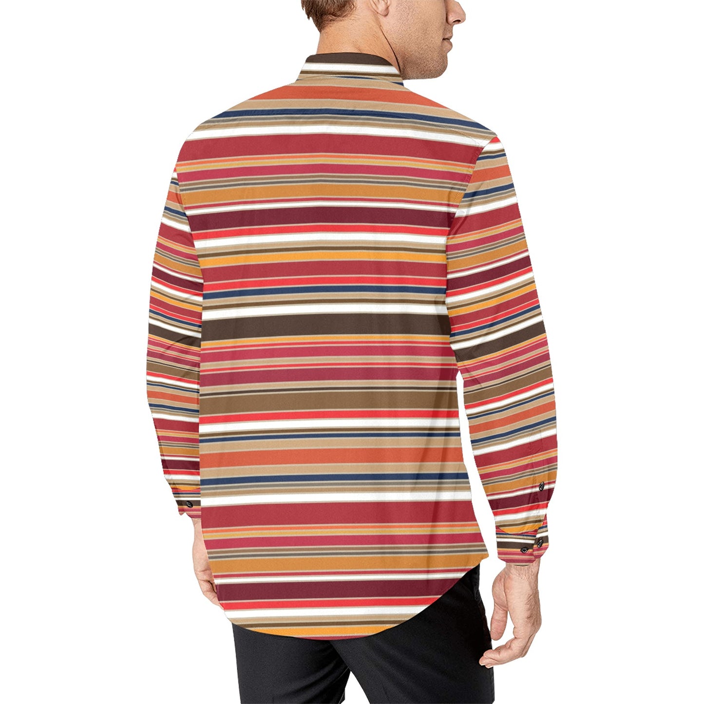 Serape Print Design LKS301 Men's Long Sleeve Dress Shirt