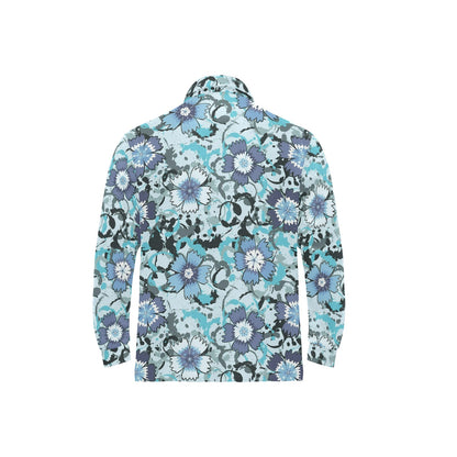 Carnations Pattern Print Design CN04 Long Sleeve Polo Shirt For Men's