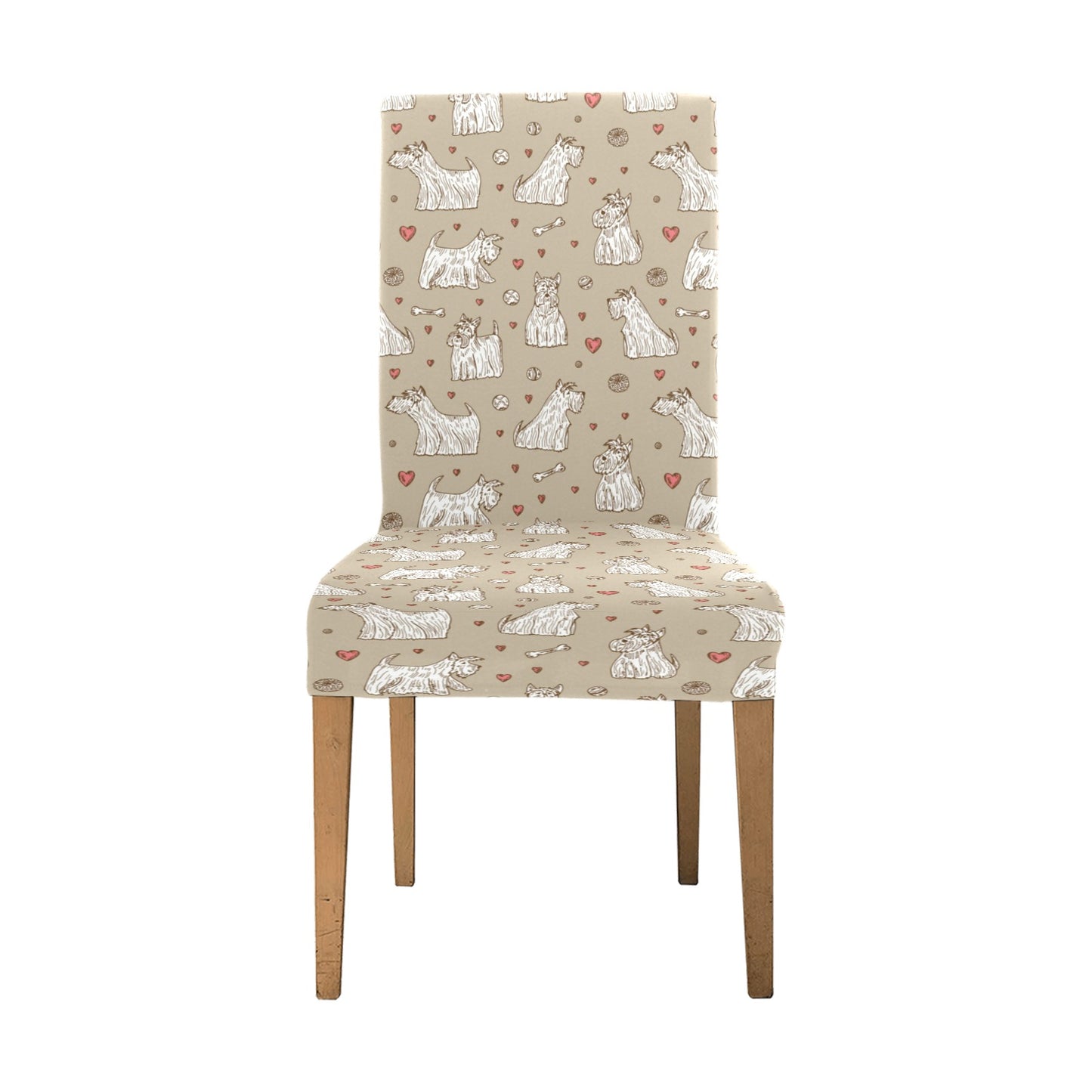 Scottish Terriers Print Design LKS3017 Dining Chair Slipcover
