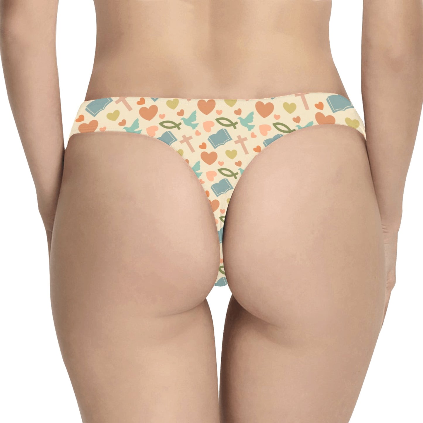 Christian Symbol Pattern Women's Thongs
