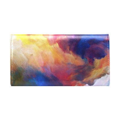 Vortex Twist Swirl Water Color Design Women's Trifold Wallet