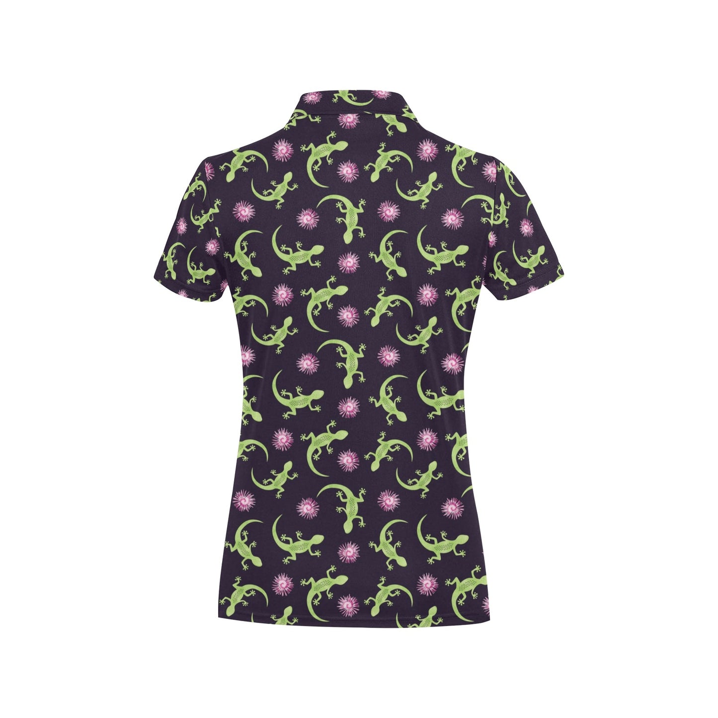 lizard Print Design LKS402 Women's Polo Shirt