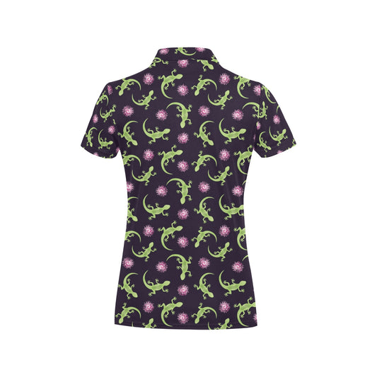 lizard Print Design LKS402 Women's Polo Shirt