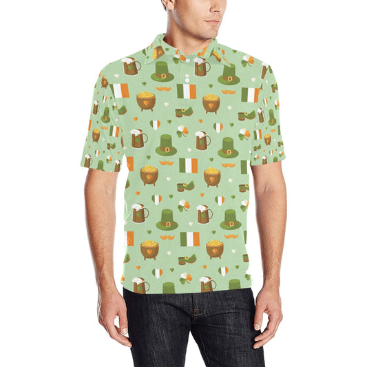 St Patricks Day Print Design LKS302 Men Polo Shirt