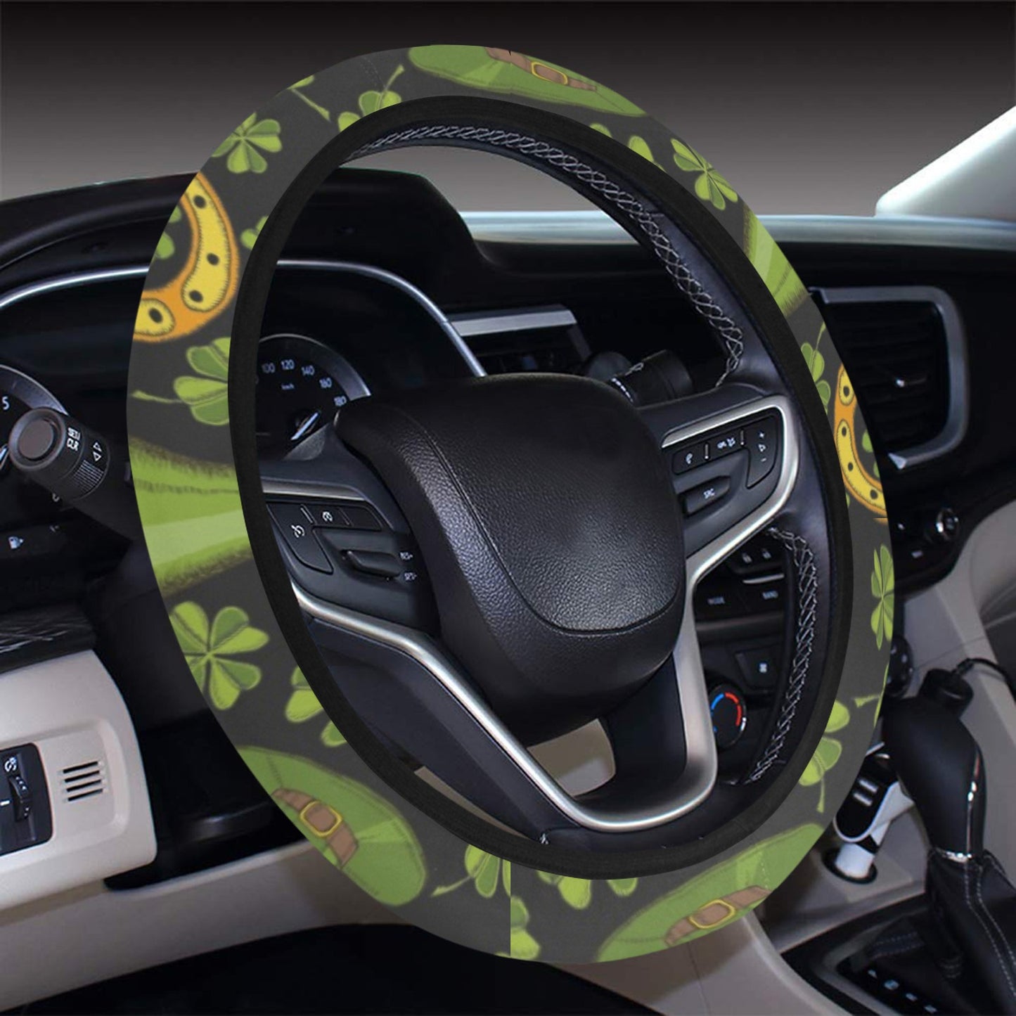 St Patricks Day Print Design LKS307 Steering Wheel Cover with Elastic Edge