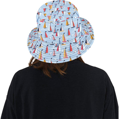 Sailboat Print Design LKS304 Unisex Bucket Hat