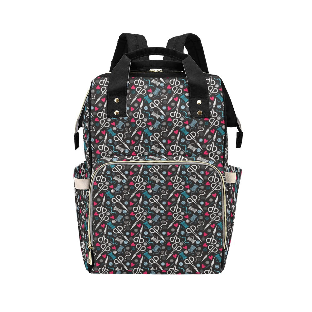 Sewing Equipment Print Design LKS305 Diaper Bag Backpack