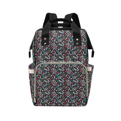 Sewing Equipment Print Design LKS305 Diaper Bag Backpack