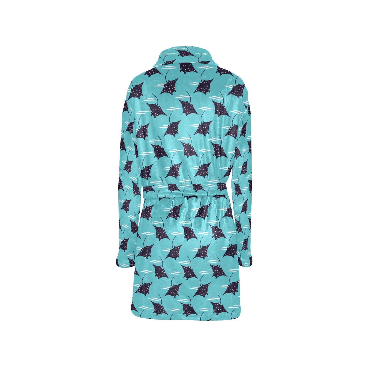 Manta Ray Print Design LKS403 Women's Fleece Robe