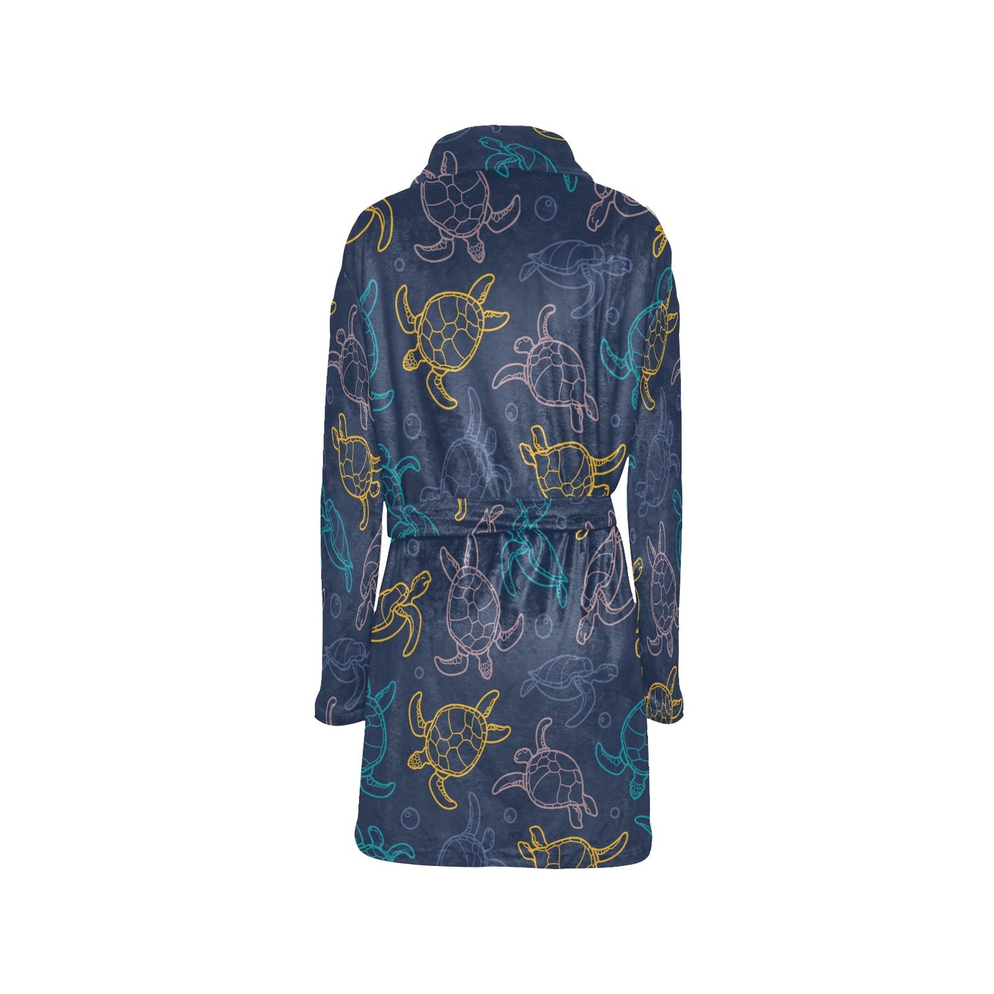 Sea Turtle Baby Print Women's Fleece Robe