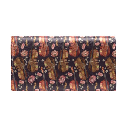 Violin Print Design LKS402 Women's Trifold Wallet