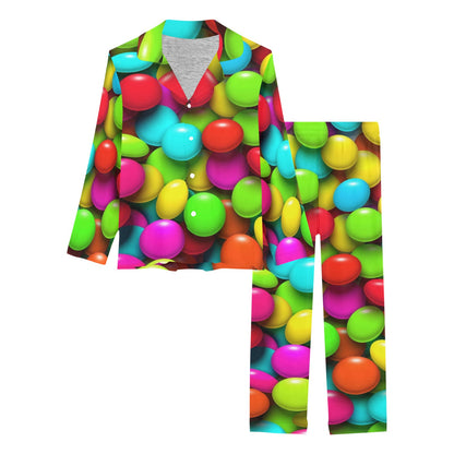 Candy Pattern Print Design CA03 Women's Long Pajama Set