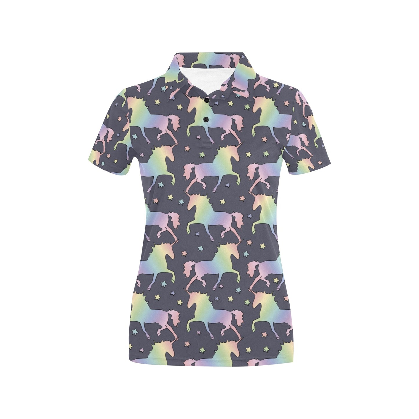 Rainbow Pattern Print Design A05 Women's Polo Shirt