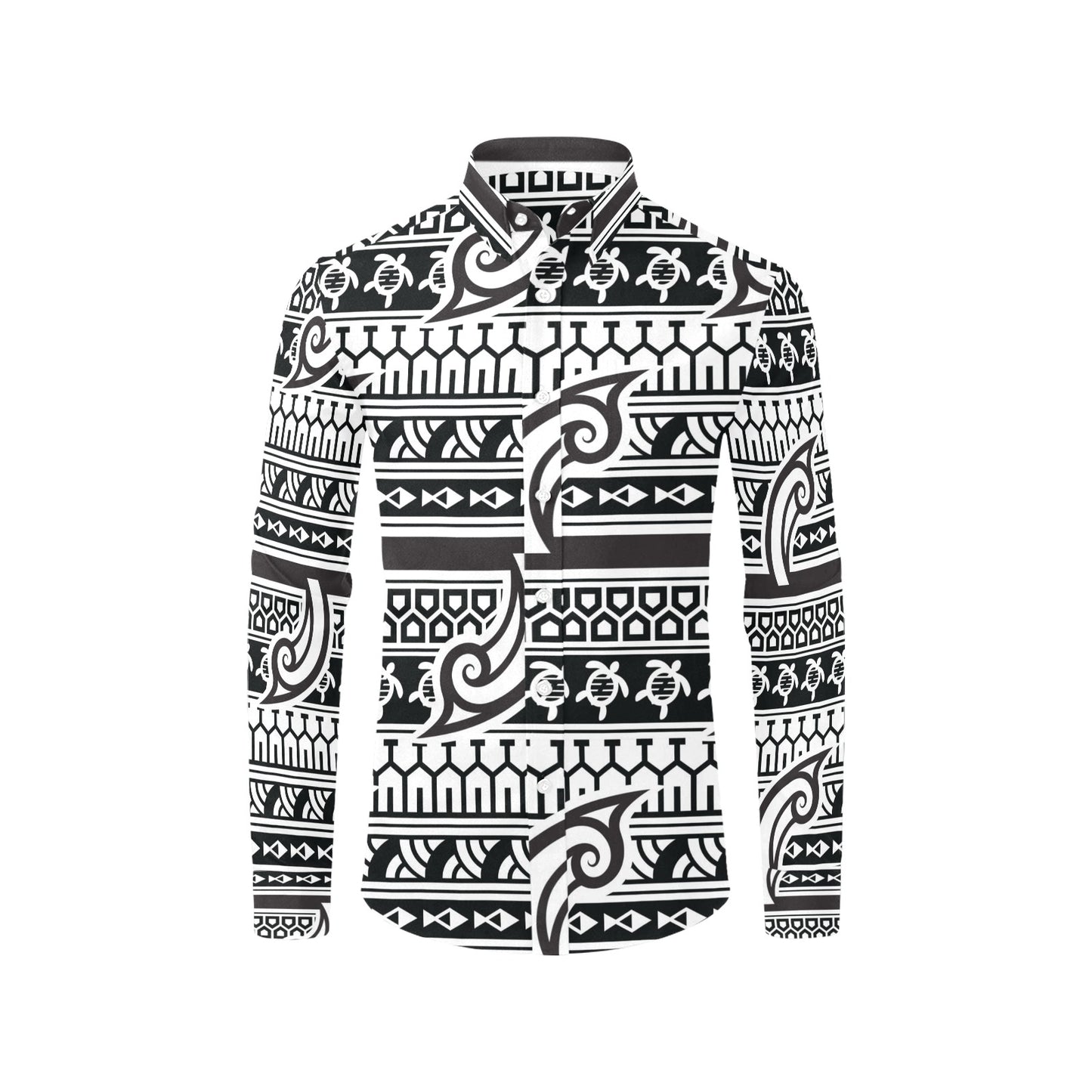 Samoan Style Print Design LKS305 Men's Long Sleeve Dress Shirt