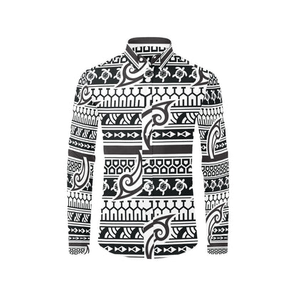 Samoan Style Print Design LKS305 Men's Long Sleeve Dress Shirt