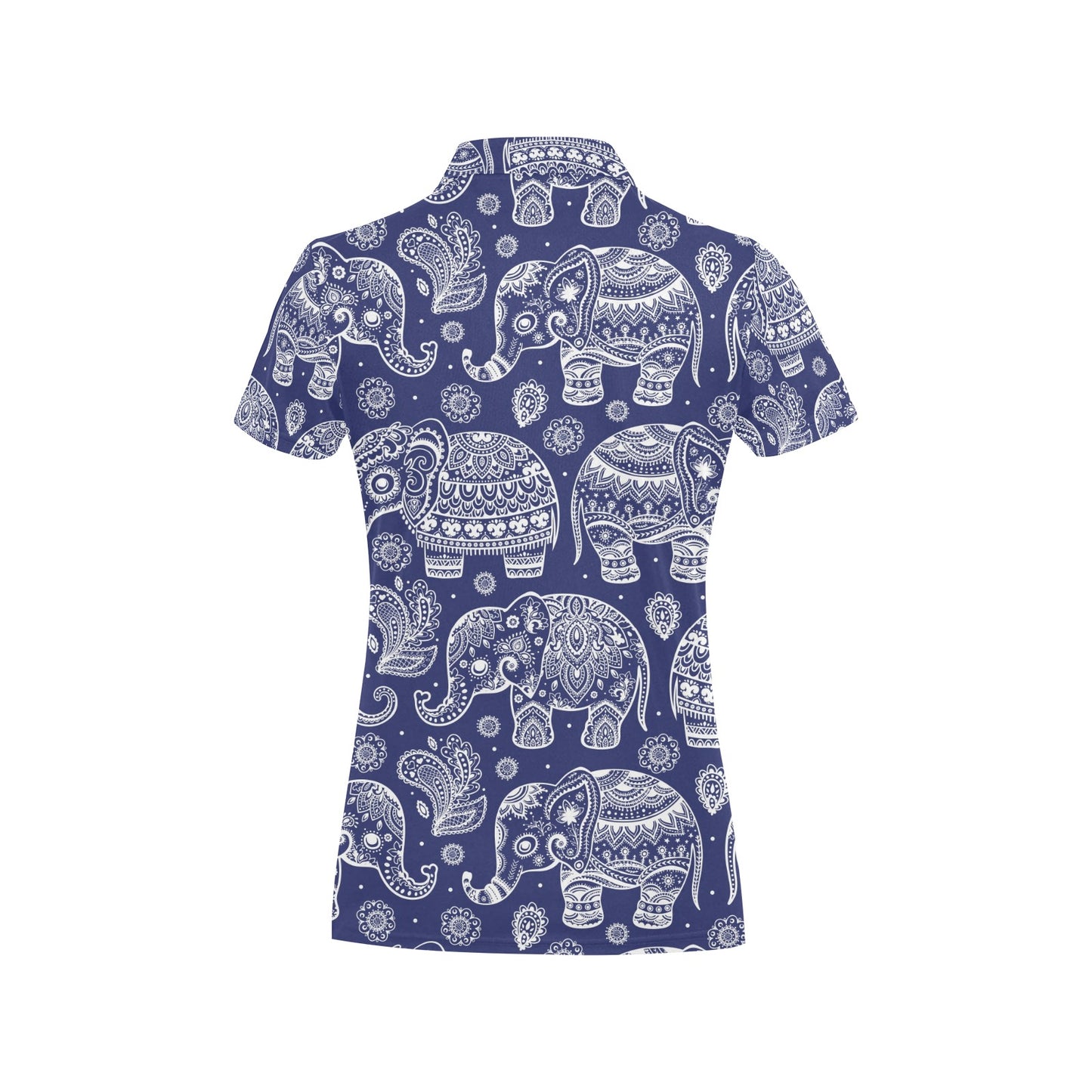 White Elephant Mandala Women's Polo Shirt