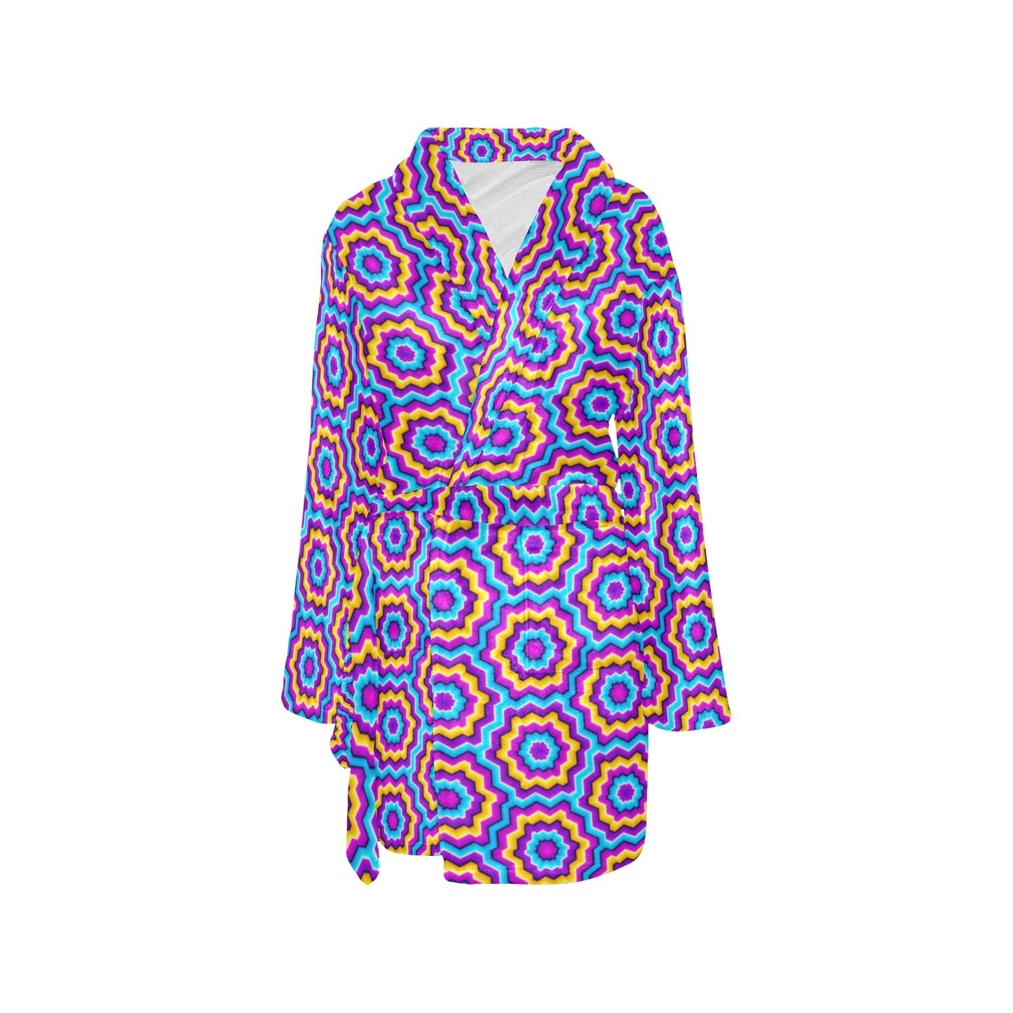Optical illusion Techno Movement Women's Fleece Robe