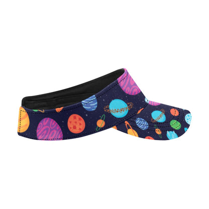 Planet Multicolor Print Design LKS302 Unisex Sun Visor