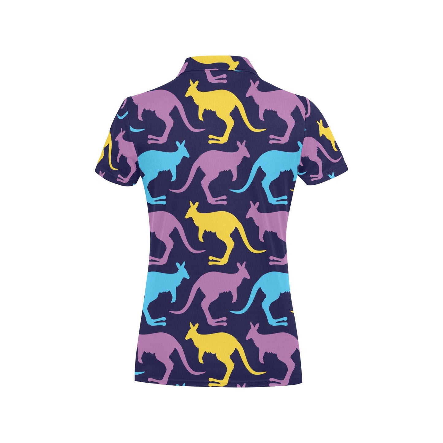 Kangaroos Pattern Print Design 02 Women's Polo Shirt