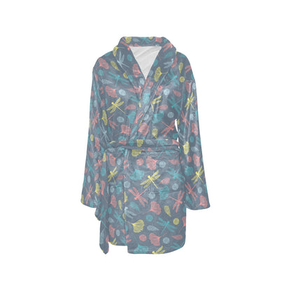 Dragonfly Print Design LKS403 Women's Fleece Robe
