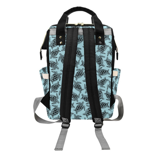 Sea Turtle Print Design LKS3010 Diaper Bag Backpack