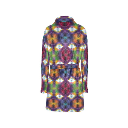 Chakra Eye Print Pattern Women's Fleece Robe