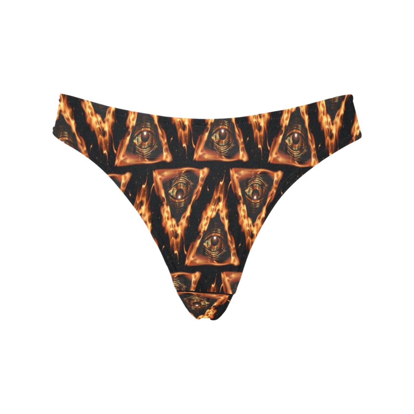 Eye of Horus in Flame Print Women's Thongs