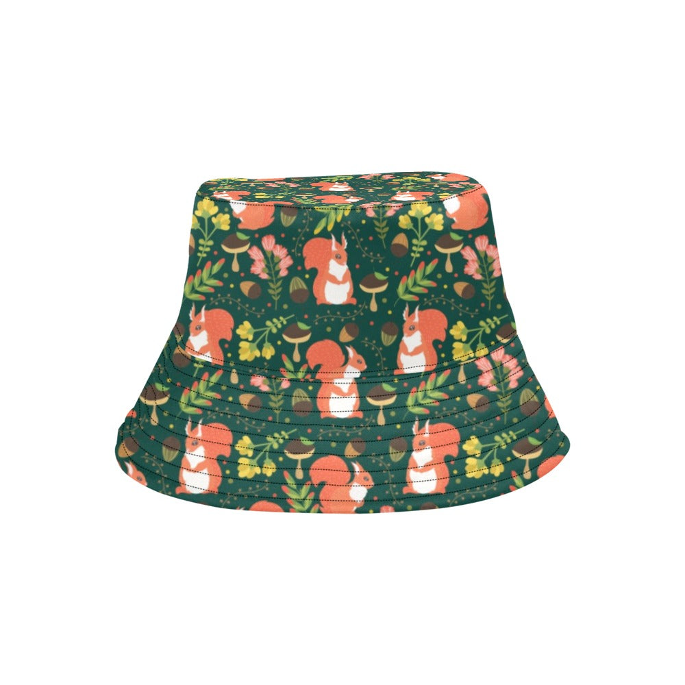 Squirrel Print Design LKS302 Unisex Bucket Hat
