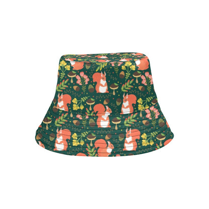 Squirrel Print Design LKS302 Unisex Bucket Hat