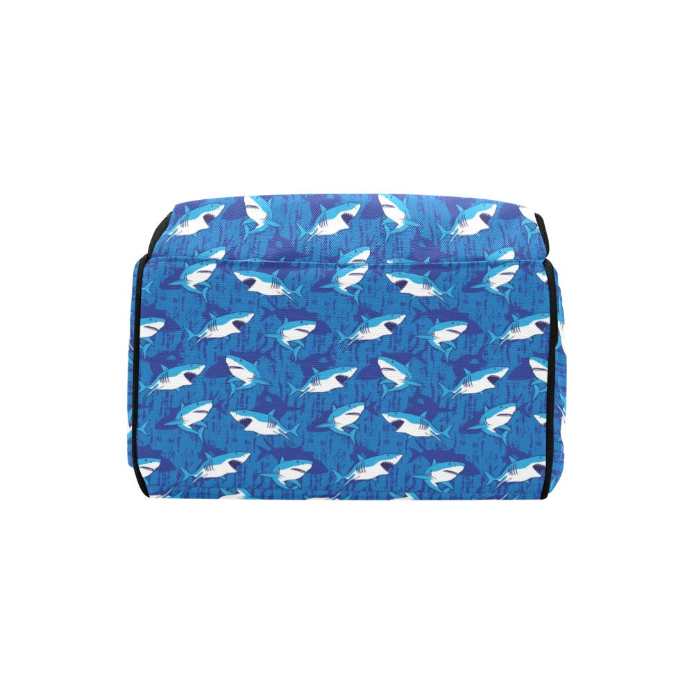 Shark Print Design LKS308 Diaper Bag Backpack