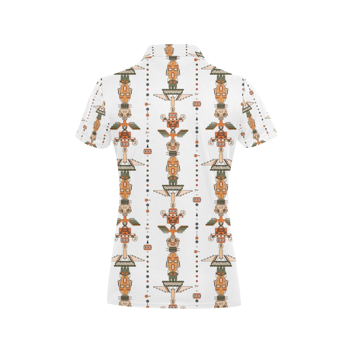 Totem Print Design LKS302 Women's Polo Shirt