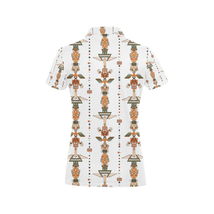 Totem Print Design LKS302 Women's Polo Shirt