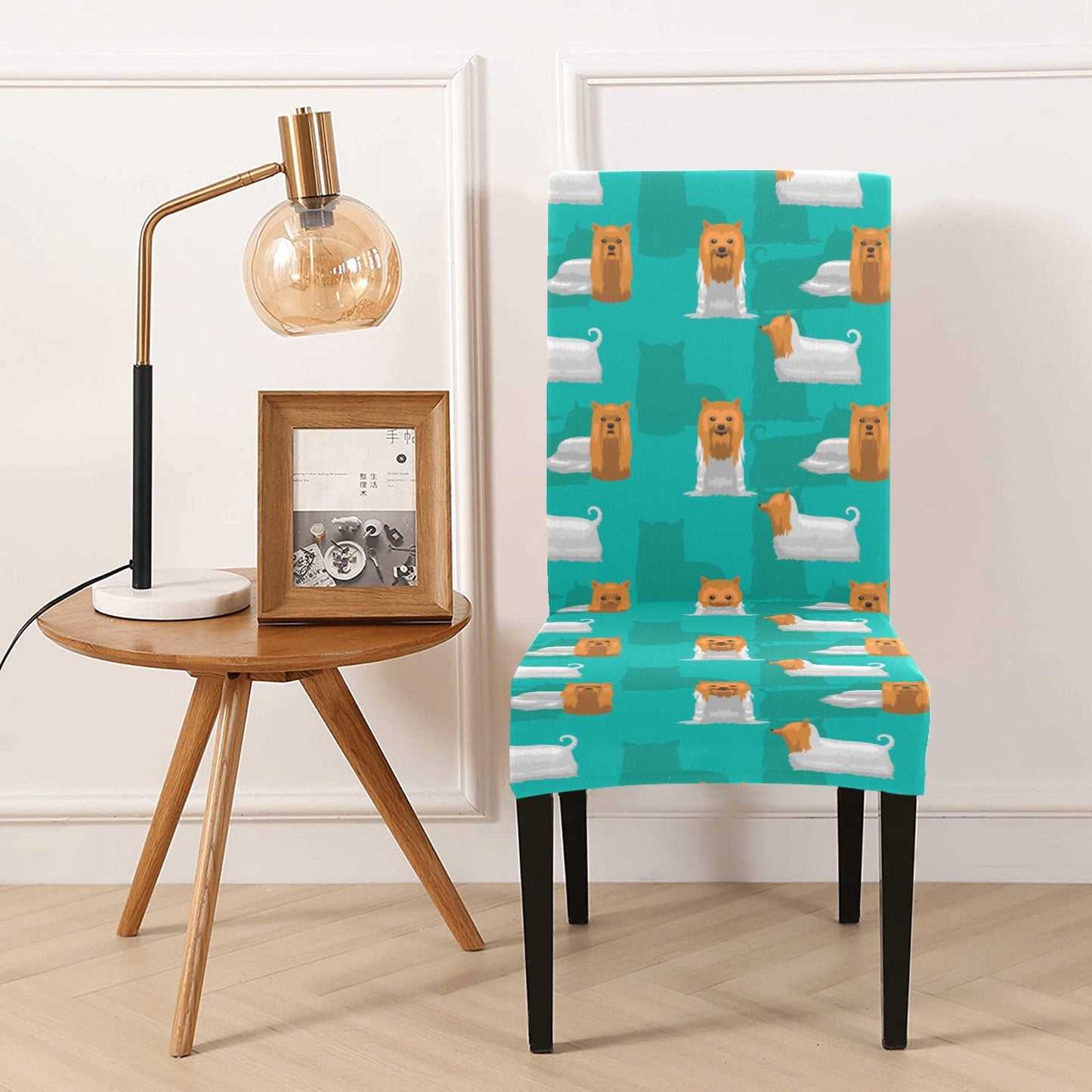 Silky Terriers Print Design LKS301 Dining Chair Slipcover