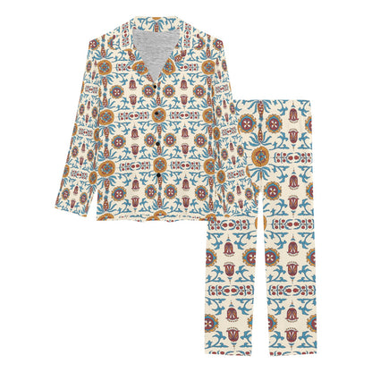 Suzani Print Design LKS301 Women's Long Pajama Set