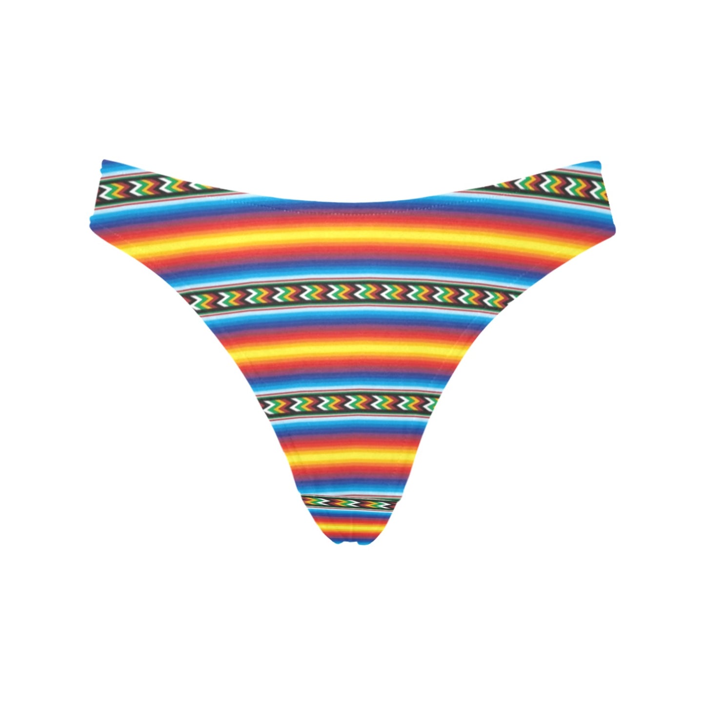 Mexican Blanket ZigZag Print Pattern Women's Thongs